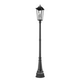 Gannon 3 Light Outdoor Post Mounted Fixture in Black