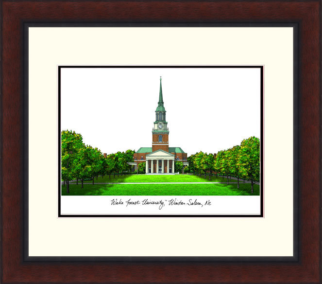 Photographie à cadre de lithographie à alumnus héritée demon deacons de réveil forest NCAA