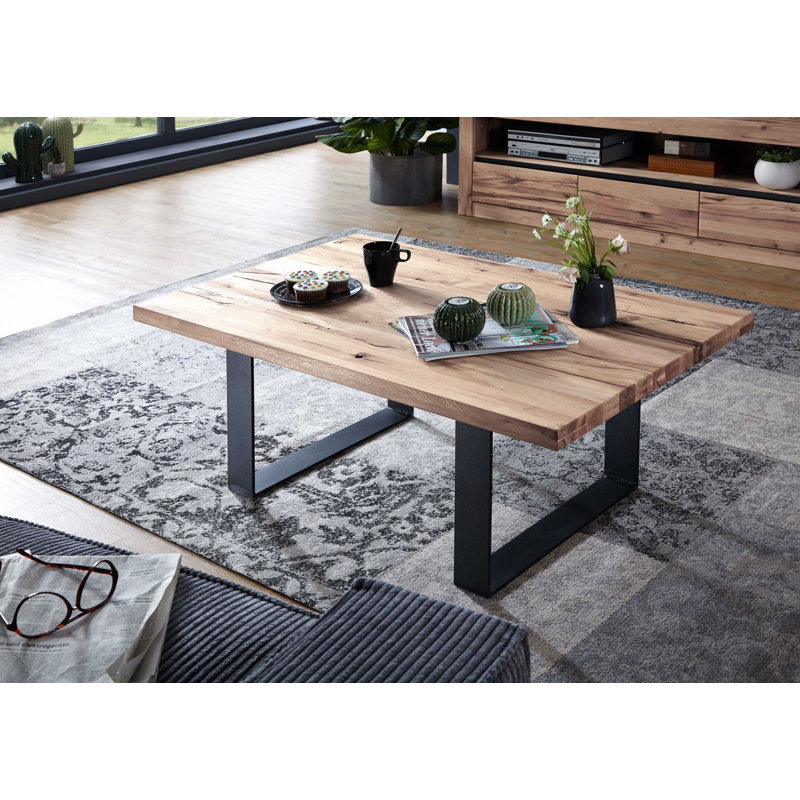 Montreux Sled Coffee Table, 45cm H x 90cm W x 90cm D, Bianco