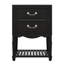 Meuble-lavabo de 24 po avec lavabo en céramique, armoire munie de deux tiroirs à fermeture en douceur et d'une tablette ouverte, mettant en valeur l'élégance rétro-1151458628