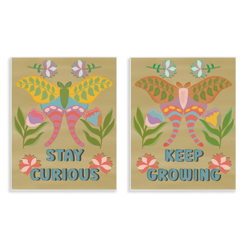 Stay Curious & Keep Growing Wall Plaque, design by Julia Fox