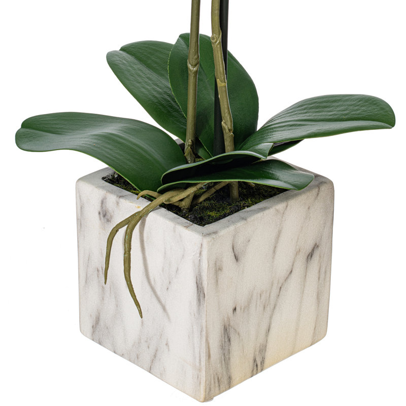 Phalaenopsis artificiel en pot 22 po Karelis, Rose