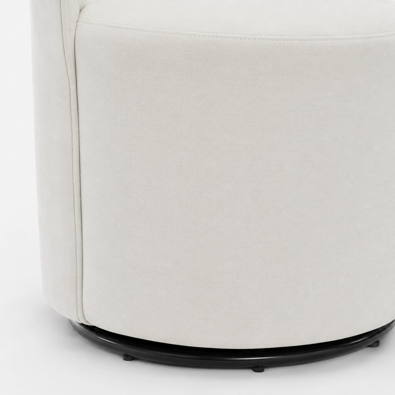 Swivel Upholstered Dining Chair, Cream