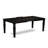 Logan Modern Dining Table - a Rectangle Kitchen Table Top with Butterfly Leaf, Black-832337016
