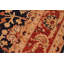 Tapis oriental en laine bleu / rouille 8 pi x 9 pi 7 po Silke