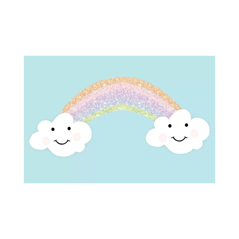 Happy Clouds by Anna Quach - Wrapped Canvas Painting, 20.32cm H x 30.48cm W x 1.91cm D