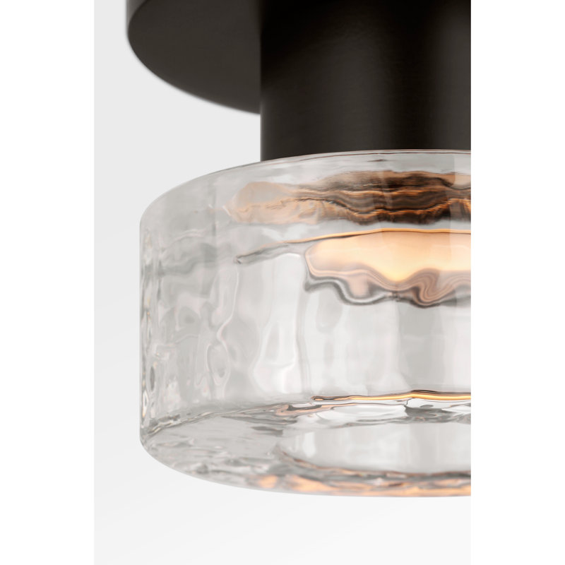 Plafonnier à DEL rustique Chapman and Myers Holsted 5" 2700K en fer vieilli, Fer vieilli