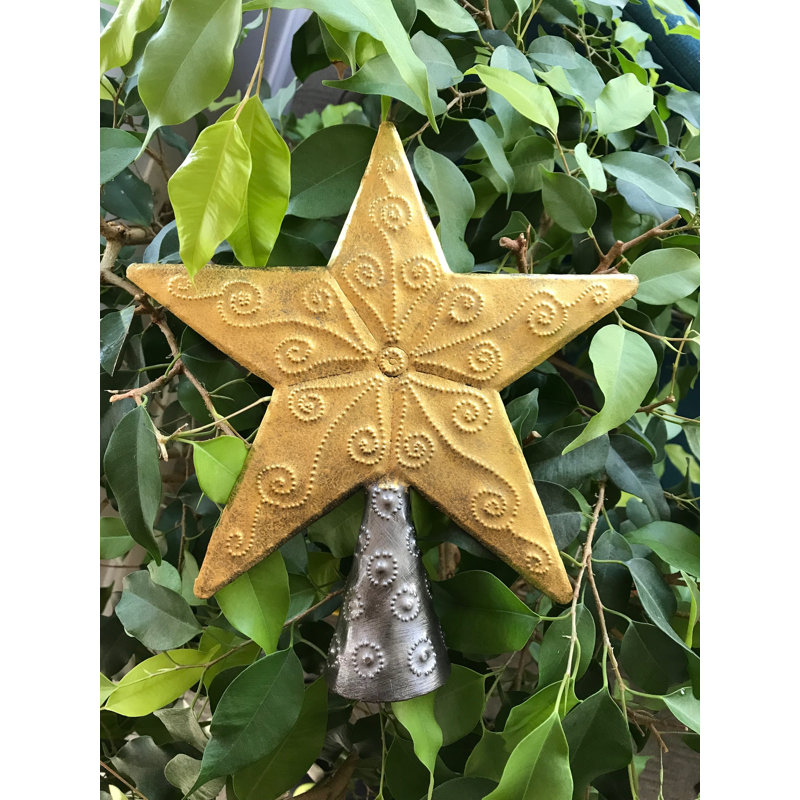 9.5'' Handmade Metal Tree Topper