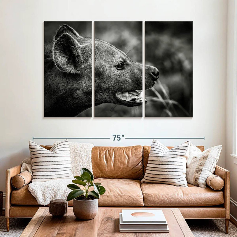 Hyena In Monochrome, 20" H x 33" W