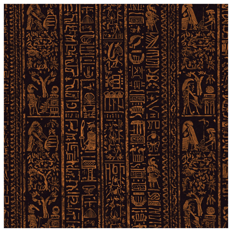 Ancient Egyptian Hieroglyphs Comforter, Twin Extra Long