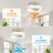 Vaczon 12.6" Modern Caged Flush Mount Ceiling Fan with LED Lights and Remote Control