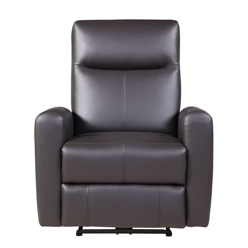 Recliner, Brown Genuine Leather