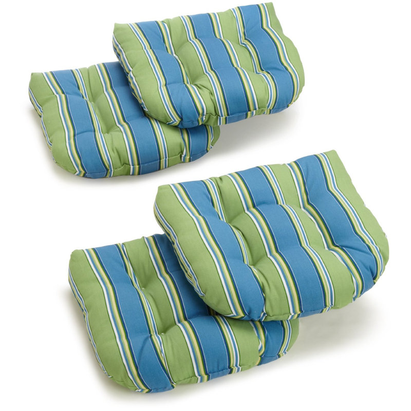 Outdoor 5'' Rocking Chair Seat Cushion, Haliwall Caribbean