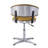 Chrome Adjustable Swivel Stool with Tufted Back