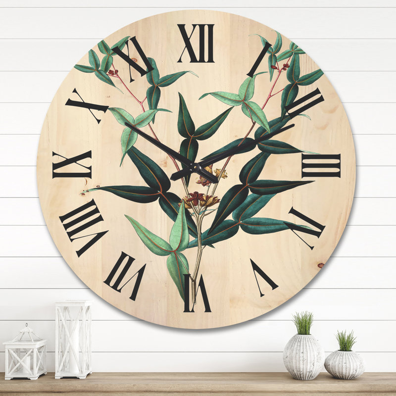 Horloge murale Leaves Plants, Grand