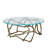 Twistwood Cocktail Table-Antique Brass
