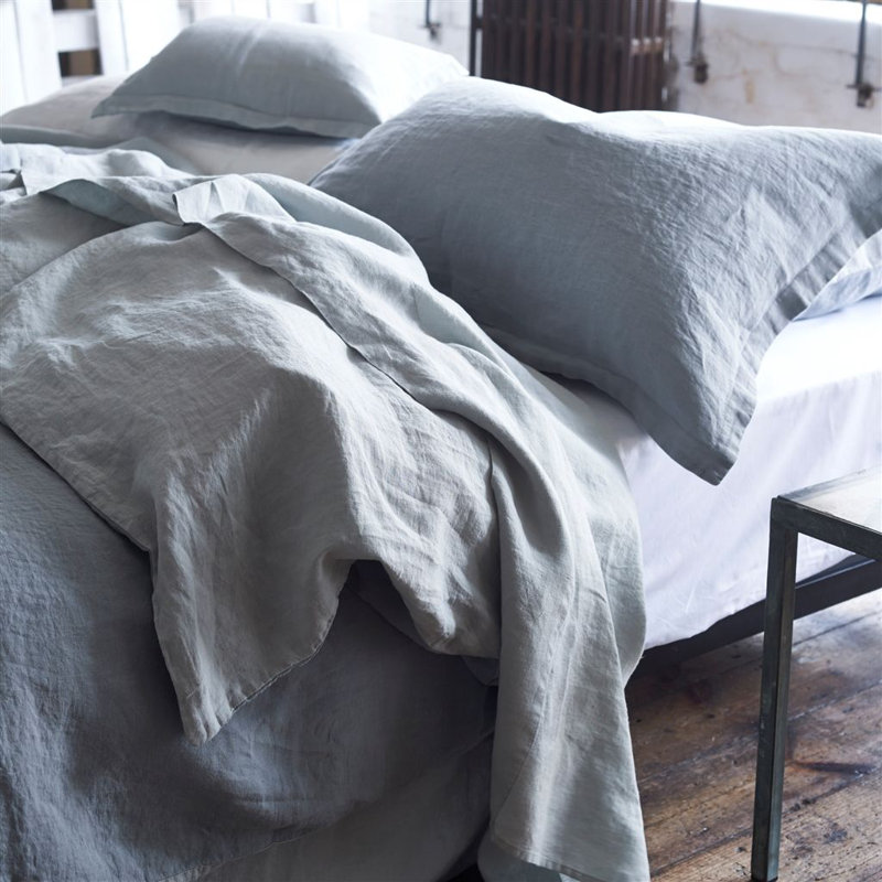 Biella Pale Gray & Dove Sham , Queen