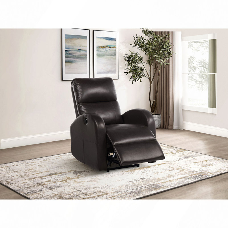Fauteuil inclinable électrique rembourré, Brun