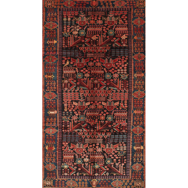 Tapis traditionnel noir / brun, Rectangle 5 pi x 7 pi