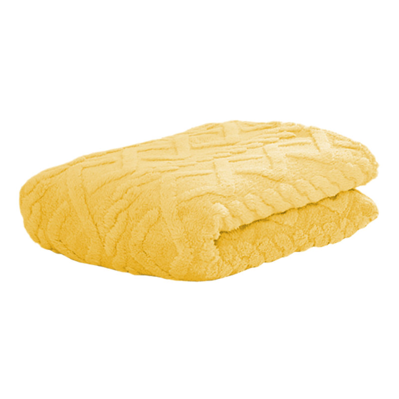 Couverture en laine châle kbndieu Office Nap Nap, Yellow
