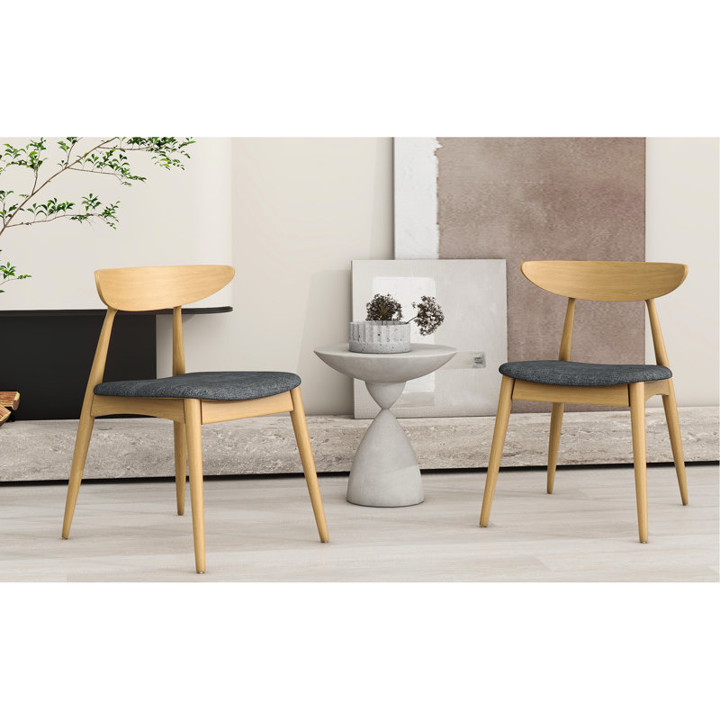 Chaises de salle à manger Retro, Gris, Naturel
