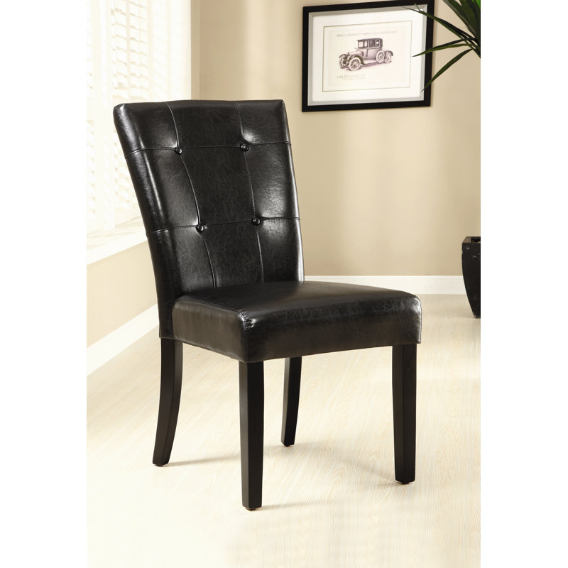 Chaise d'appoint rembourrée en similicuir Parson