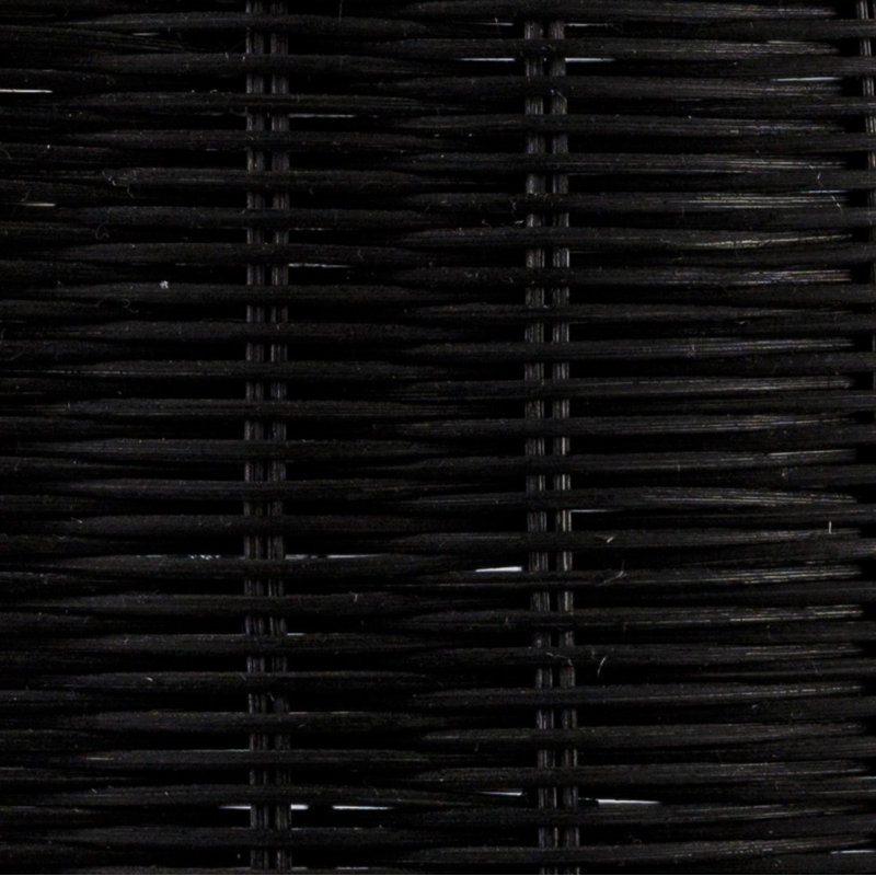 Luminaire suspendu simple à 1 lumière Declo, Rotin sable noir