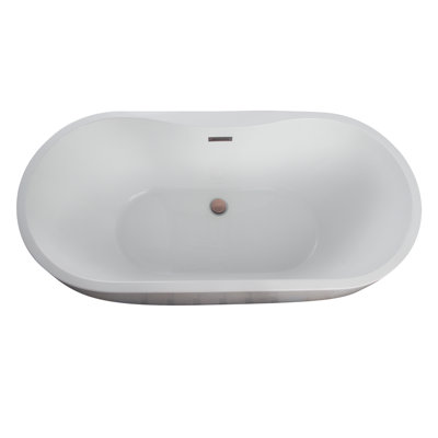 Penney 60.75'' x 29.37'' Freestanding Soaking Acrylic Bathtub