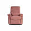 Fauteuil inclinable manuel capitonné en velours rose
