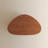 Modern Walnut Oval Coffee Table with Sculptural Arch Base