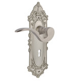 Victorian Plate Passage (Hall & Closet) with Decorative Keyhole and Manor Lever