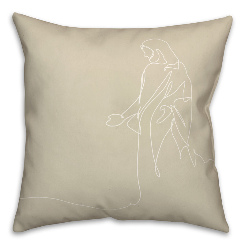 Risen Bible Pillow 2 Throw Pillow, 16" H x 16" W x 1.5" D