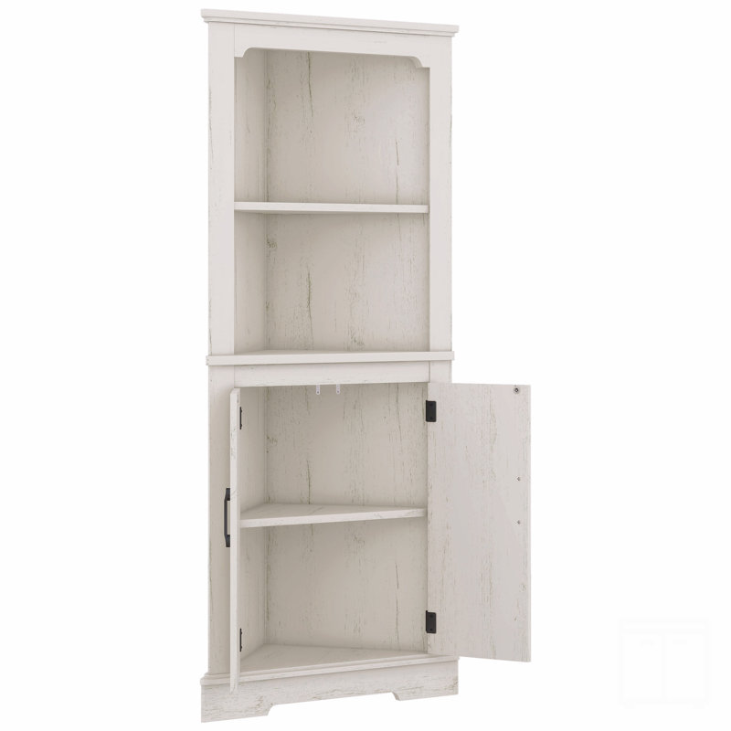 Grande armoire d'angle avec portes, Beige