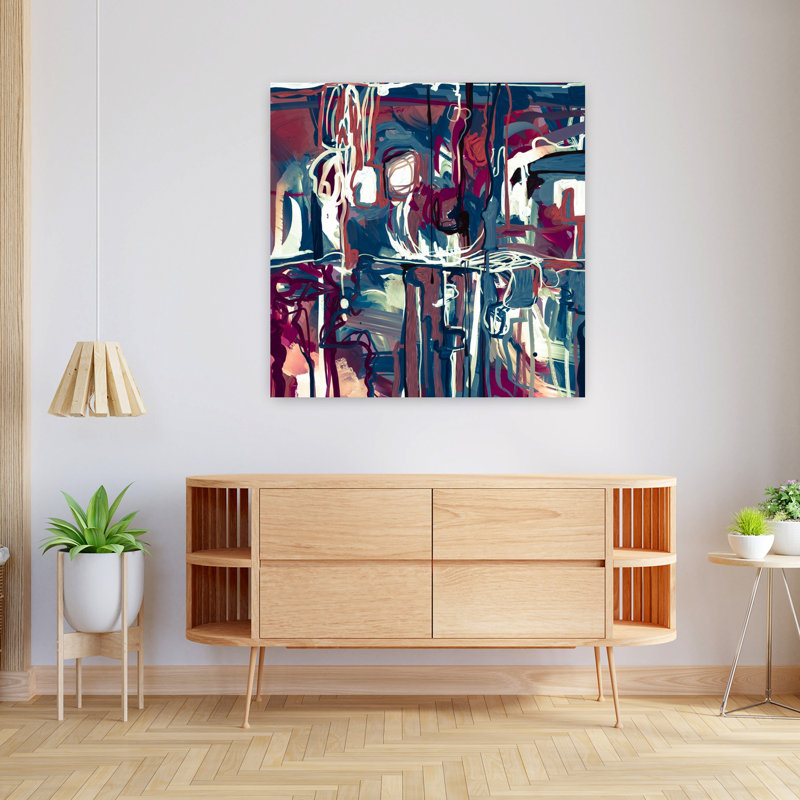 Art contemporain, art contemporain abstrait, H 36 po x l 36 po