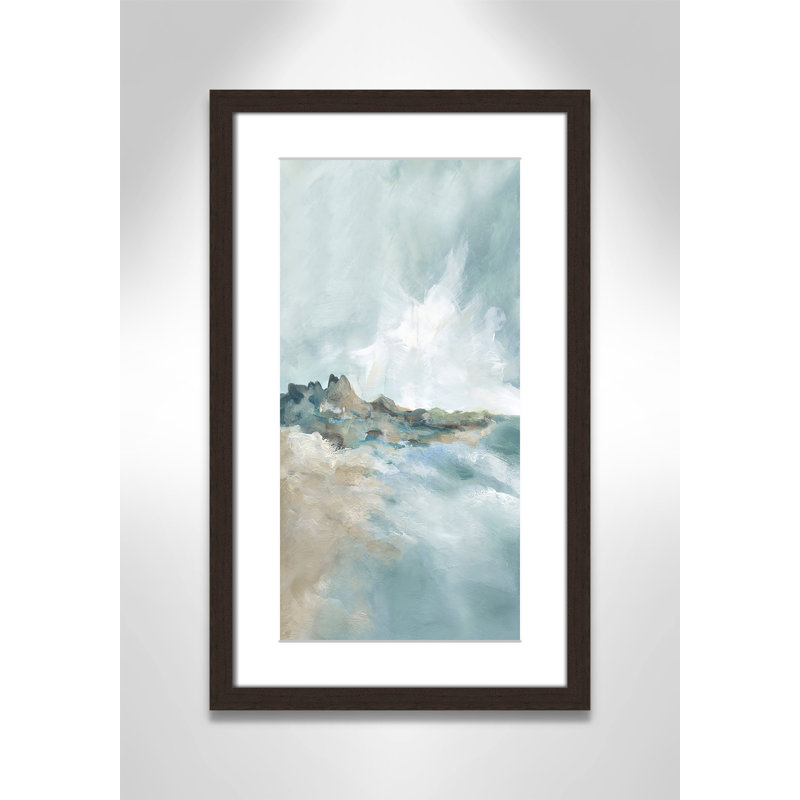 Imprimé Sandpoint par Carol Robinson, Reproduction encadrée avec passe-partout, Noyer, H 21 po x l 13 po x P 1,25 po