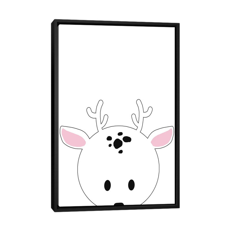 Art peekaboo i, H 26 po x l 18 po x P 1,5 po, Toile avec cadre noir