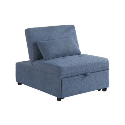 Sherpa Fabric Upholstered Sleeper Sofa Chair by Ebern Designs