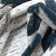Giselly Southwestern Machine Woven Polypropylene Area Rug in Navy/Ivory