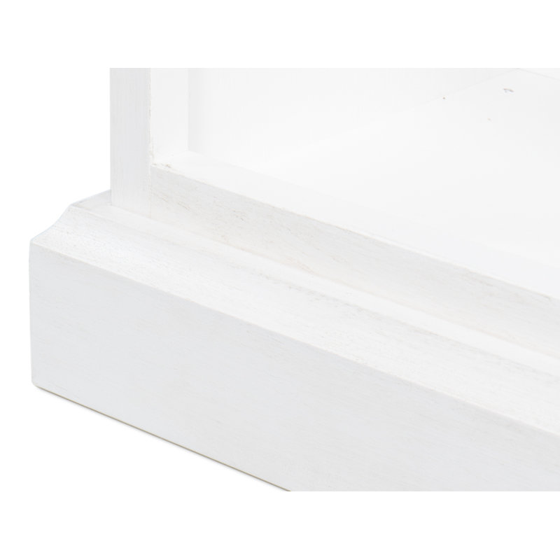 Solid Wood Bookcase, White