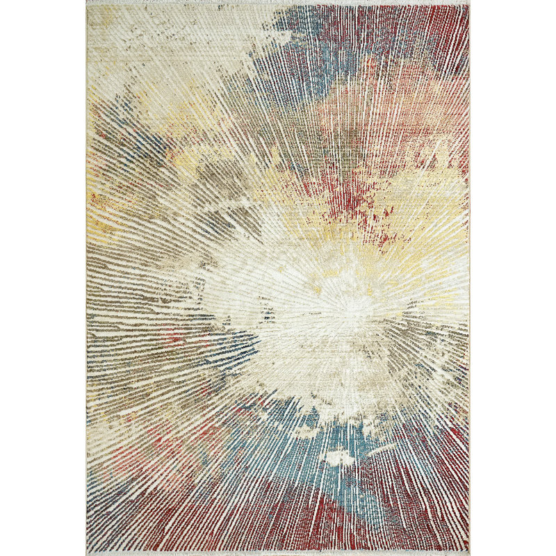Nix 5.3X7.3 9213-899 CREAM/MULTI, Rectangle 3'11" x 5'7"