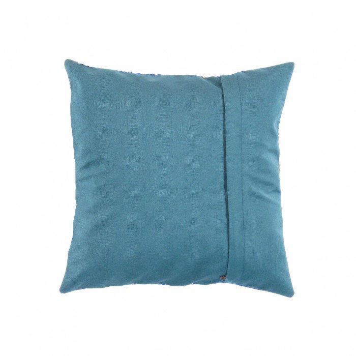 Square Pillow Cover & Insert, Gray/ Light Blue Floral