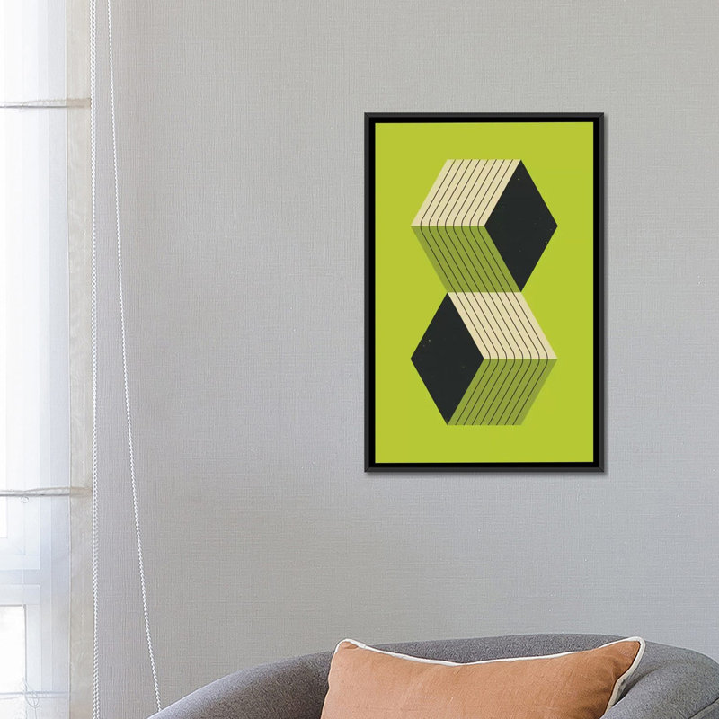 Cubes VIII, impression sur toile tendue, H 12 po x l 8 po x P 0,75 po, Pas de tapis, Toile tendue