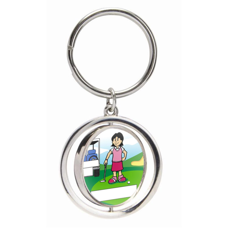 Golfeur personnalisé - Porte-clés filant, Oui