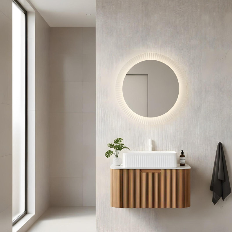 Salle de bain murale 30 "avec lavabo rectangulaire en céramique et tiroir, 30"