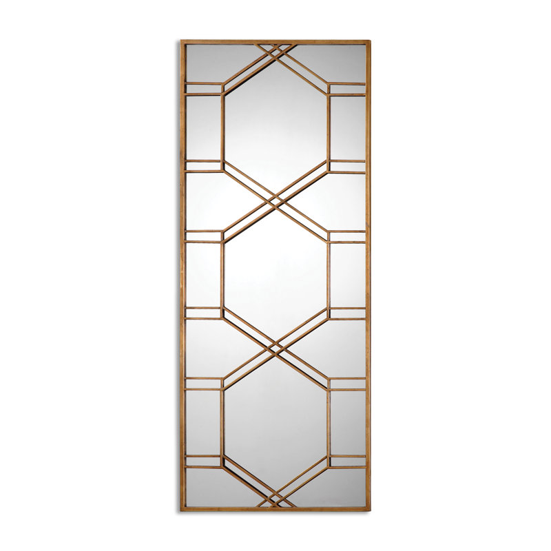 Robyn Rectangle Wall Mirror, Shiny Gold