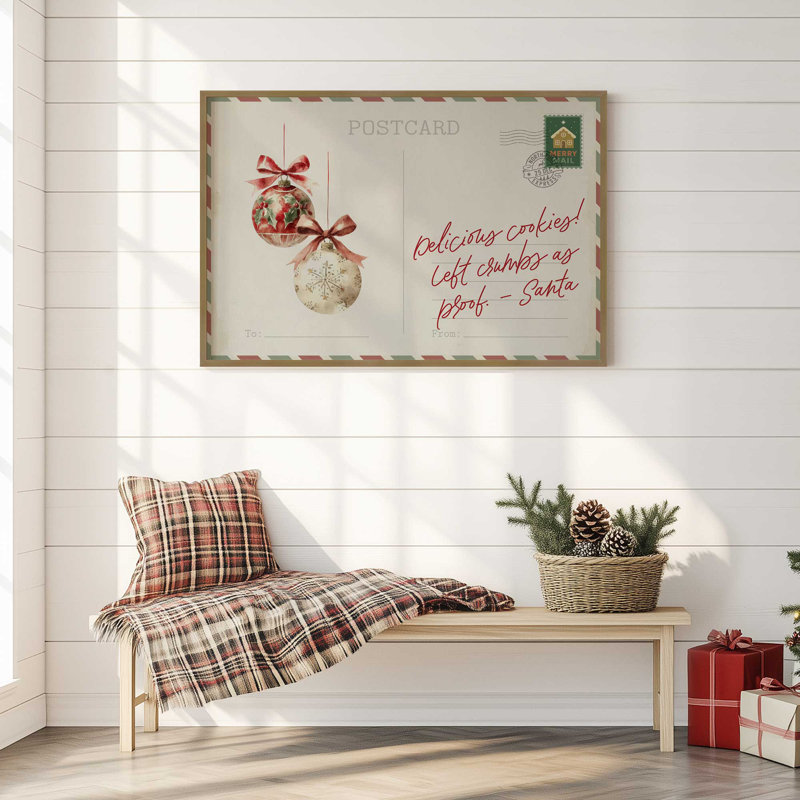 «Santa's Midnight Snack», reproduction d'art, 8 po x 10 po, Érable américain