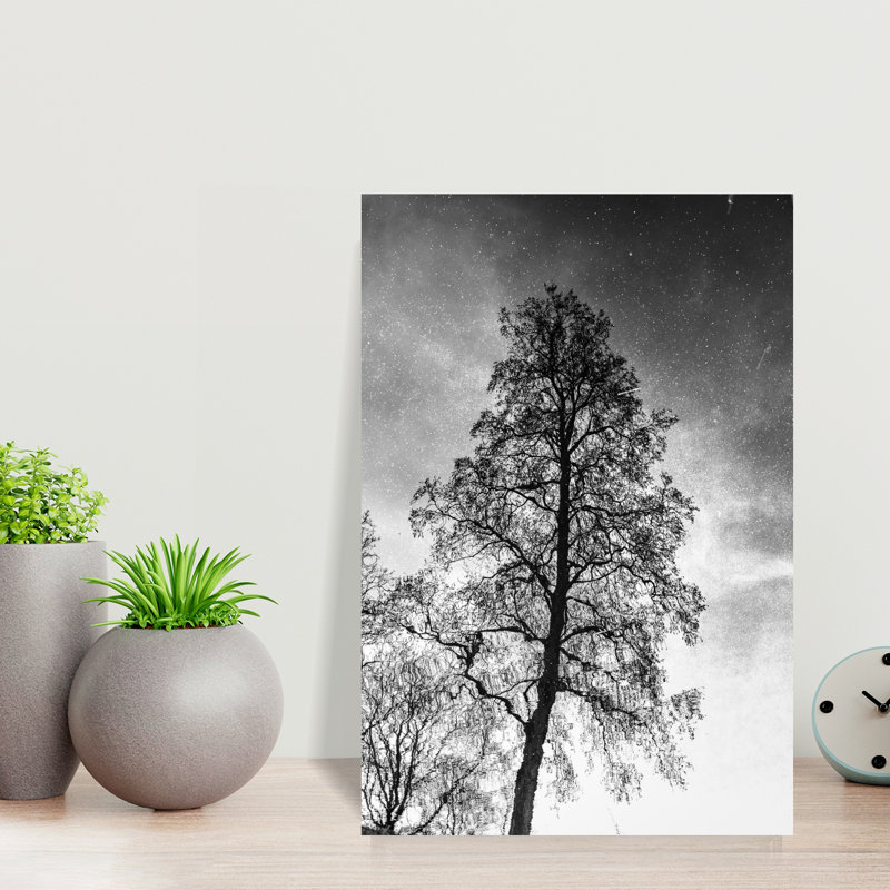 Art mural contemporain abstrait Trees In The Stars, H 18 po x l 12 po