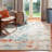 Felty Abstract Cream/Orange/Blue Rug-976428566