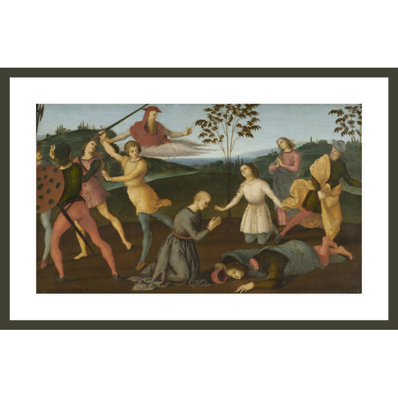 St. Jerome Saving Sylvanus and Punishing the Heretic Sabianus by Raphael -Framed Giclee Print, 27.31" H x 41.5" W