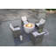 Ensemble de conversation pour 4 personnes avec coussins